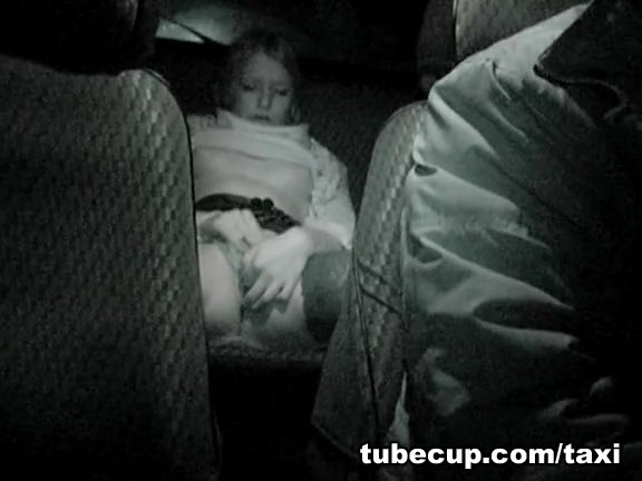 Awesome cam masturbation on taxi back seat