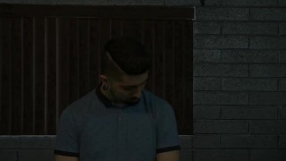 Orson spits on his cock and begins stroking it slowly