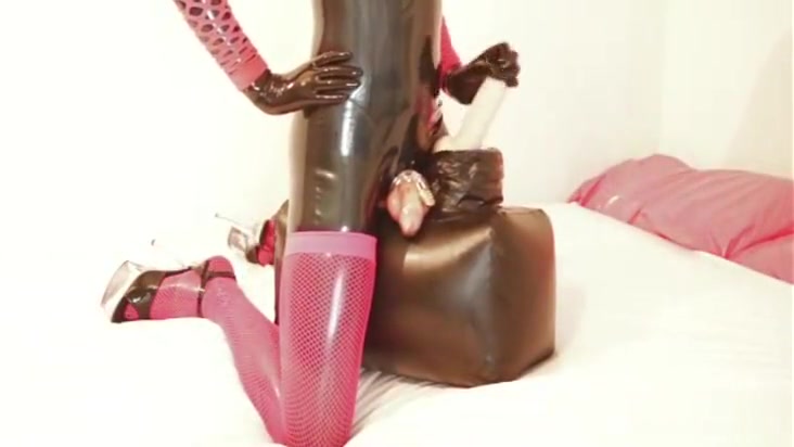 Latex Model Boy - Pink Fishnet Fuck Machine