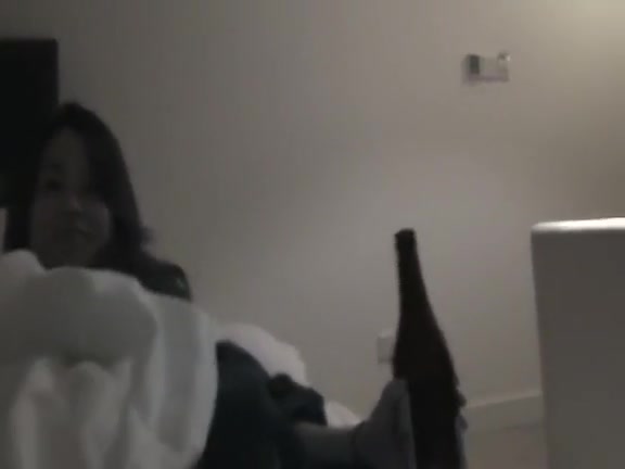 Chinese girl bottle masturbation
