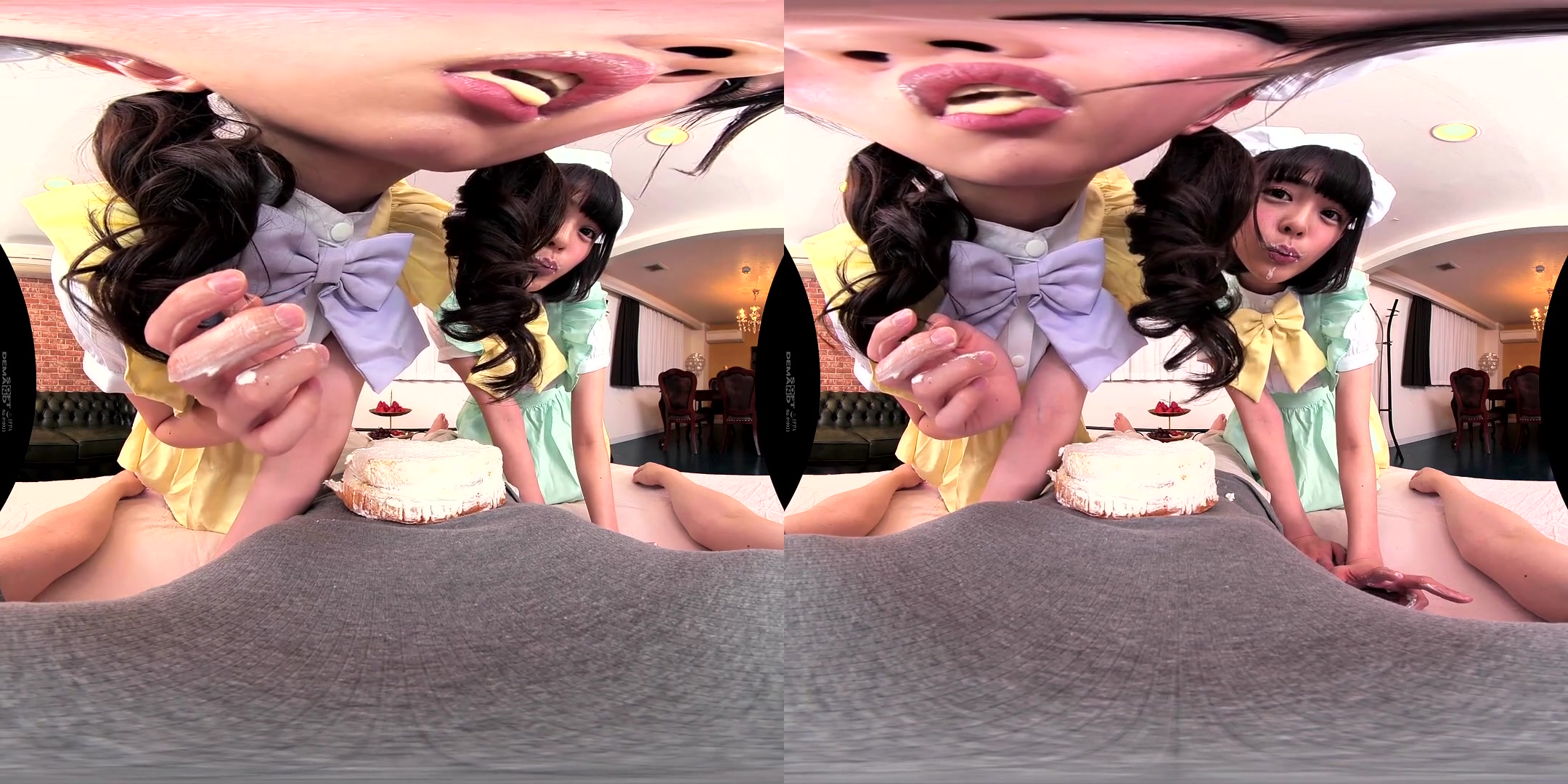 (Food Chewing Fetish) Devilish Little Maids Serve their Masochistic Master!; Messy Food Fetish Maids Get Dirty