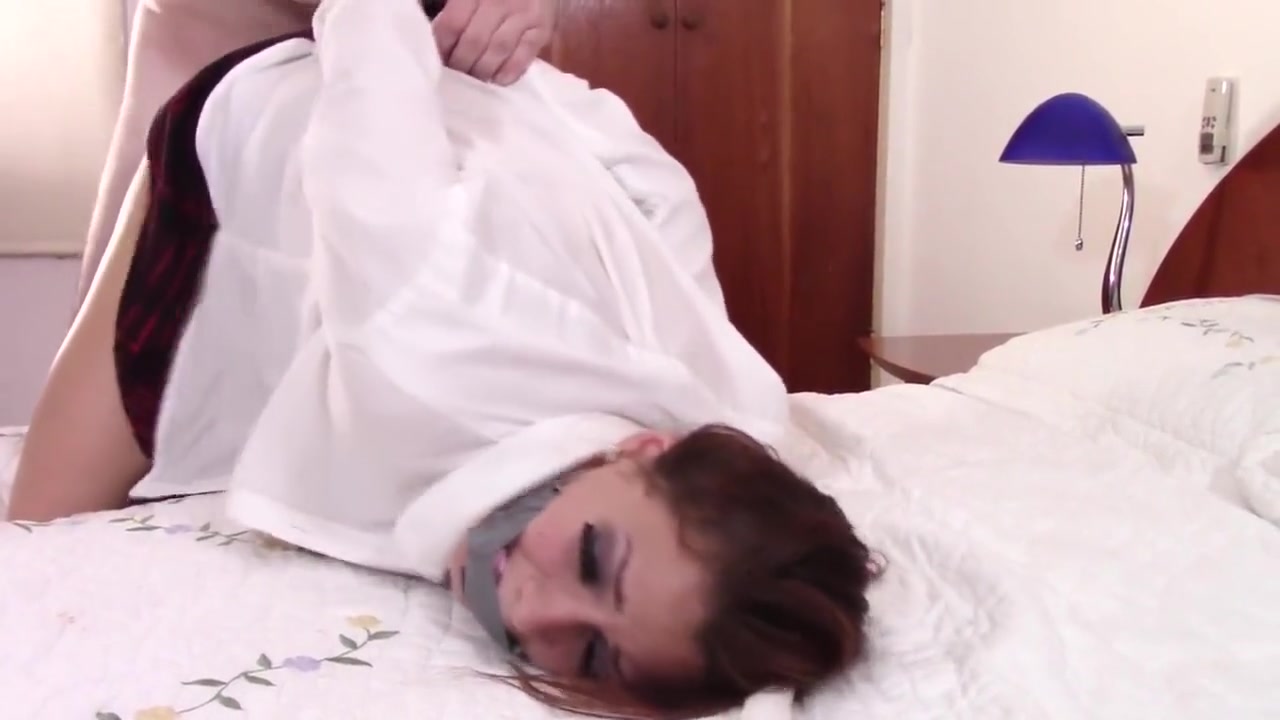 Punished Redhead teen 18+ Hogtied, Mouth Taped, Gagged and Fucked