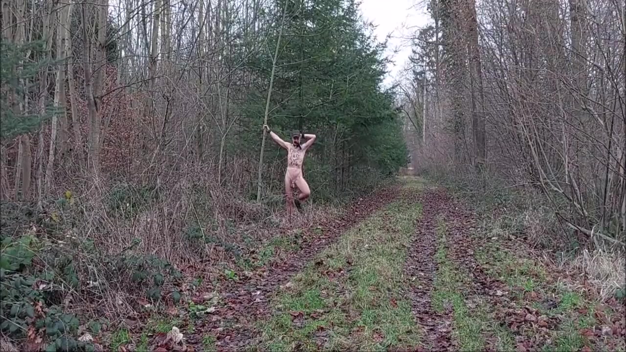 Uncut, Unmasked Slave Exposed In Penis Cage Hiking In Rain Outdoor Peeing Dirty Body Writing Bdsm Cbt 4 Min With Solo Boy And Gay Porn