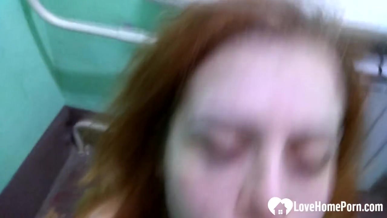 Amateur Redhead Takes A Pecker On Camera