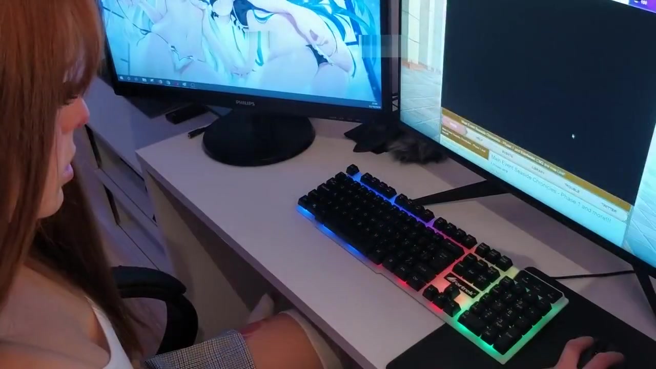 Nutaku and Redhead + ANAL + Blowjob + Mouth Cumshot!
