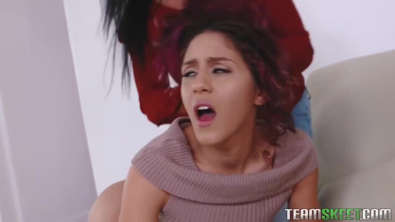 Hot Brunette Excitingly Fondles And Seduces Curly Chick With Simone Garza