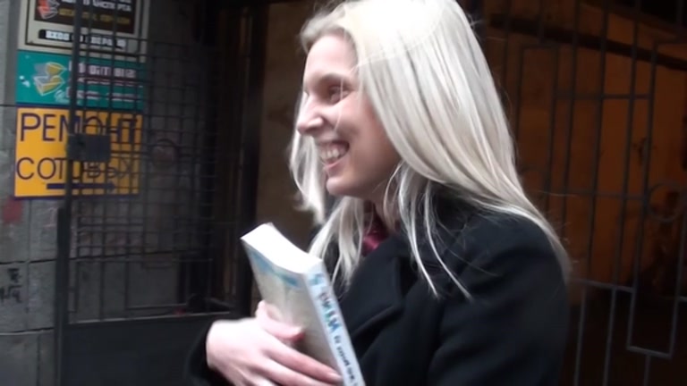 Golden-Haired in nylons screwed in the butt