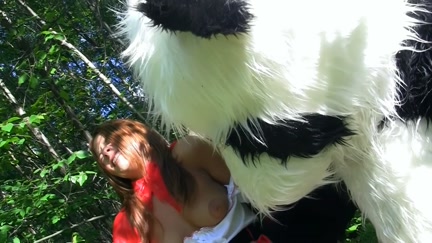 cutie engulfing biggest rod in the woods toy bear