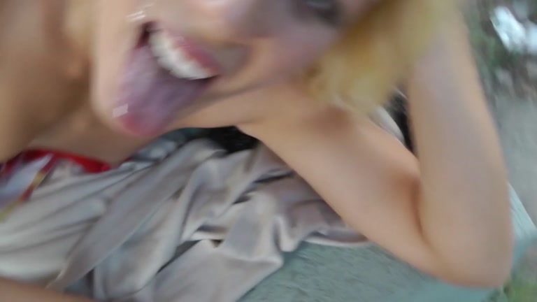 Wild public sex with horny blonde girl