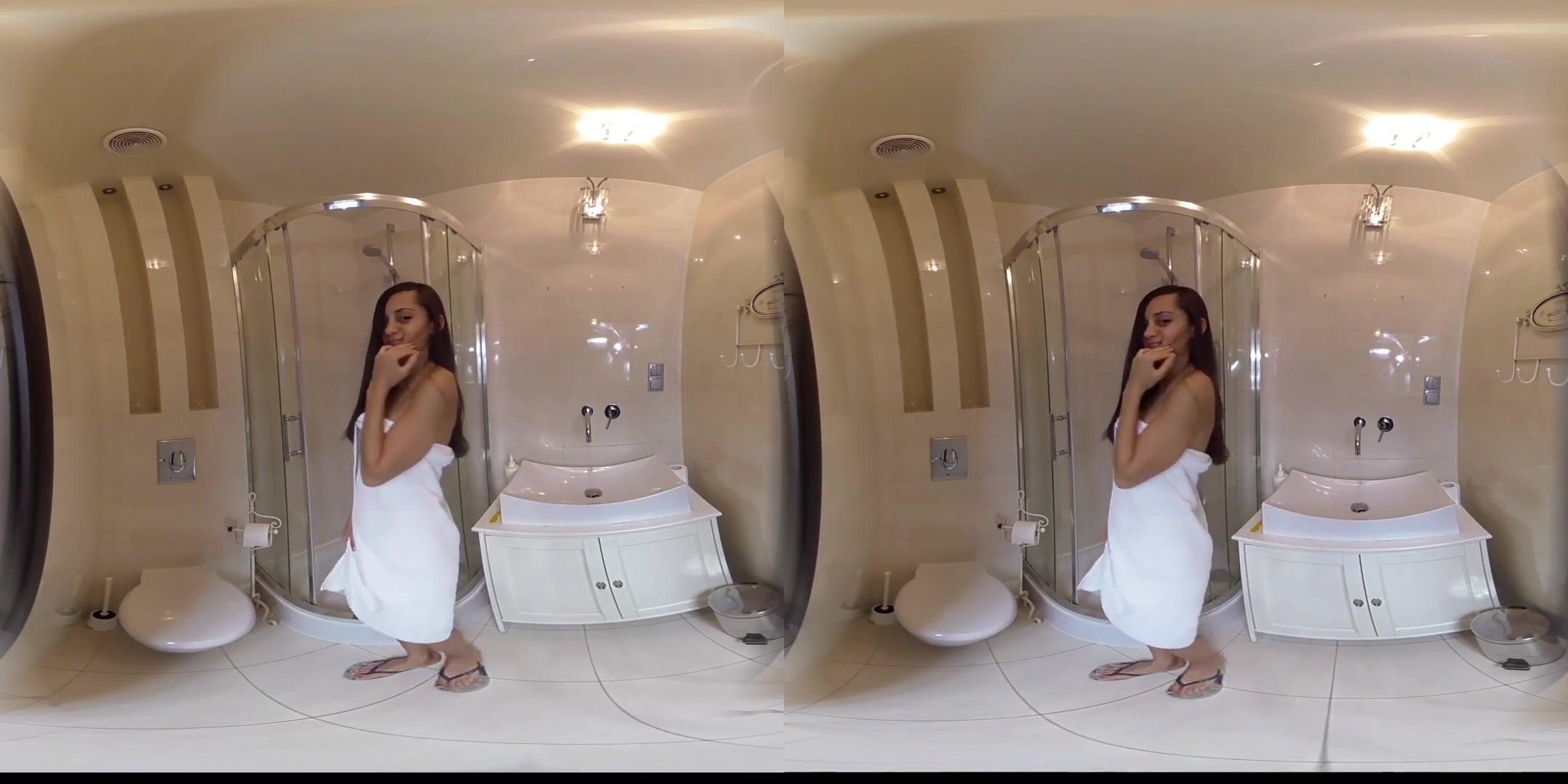 Shrima Malati in She Starts Her Morning by Cumming in the Shower - VRpussyVision