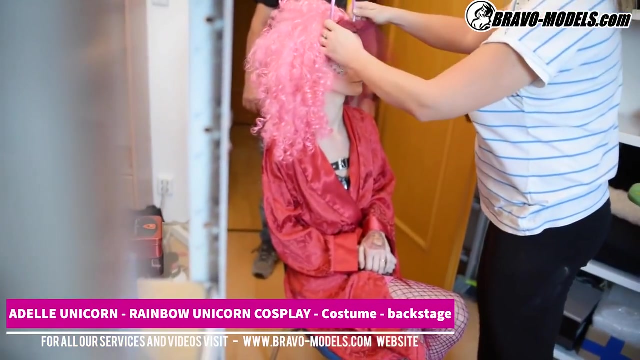 Adelle Unicorn In Backstage Video From Cosplay Photoshoot With
