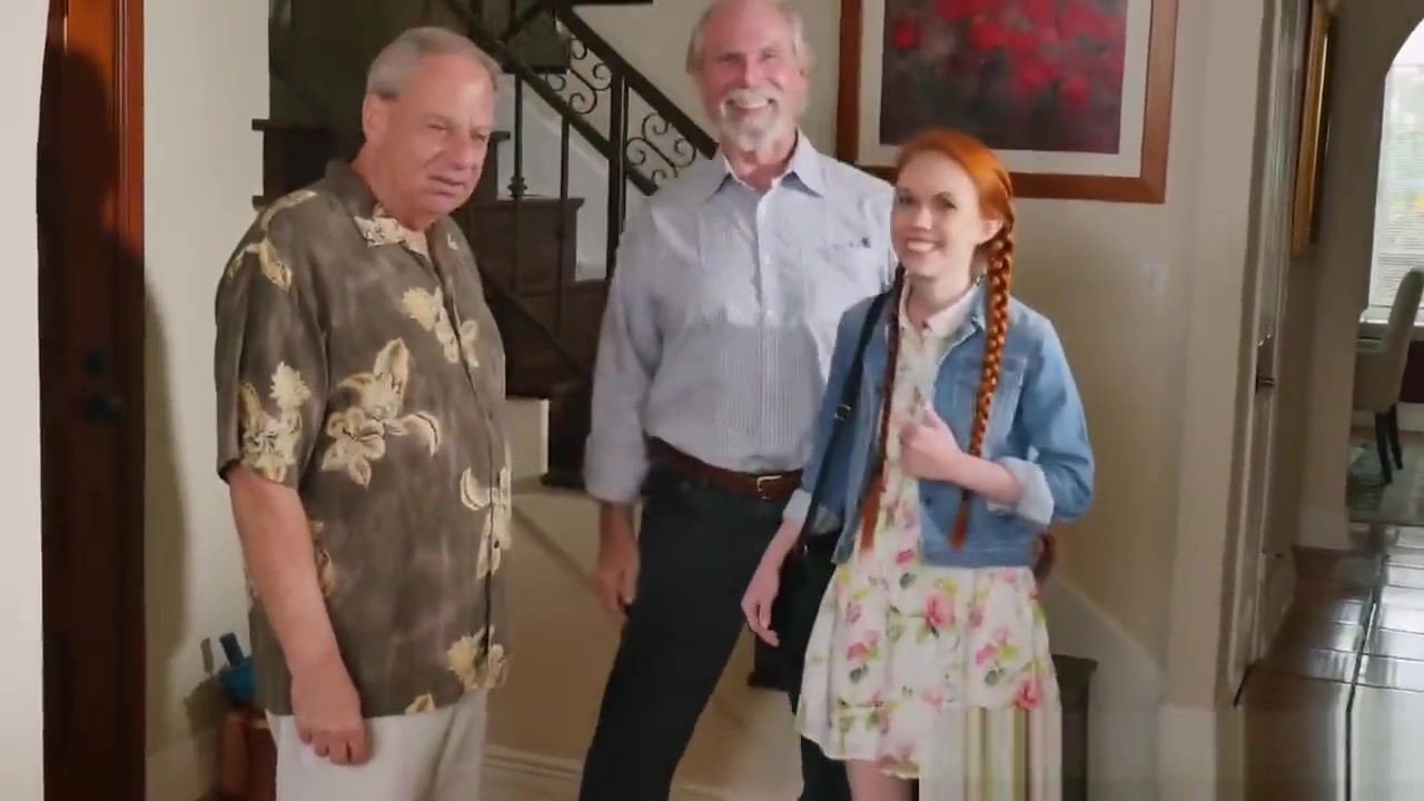 Redhead babe pounded by mature guy