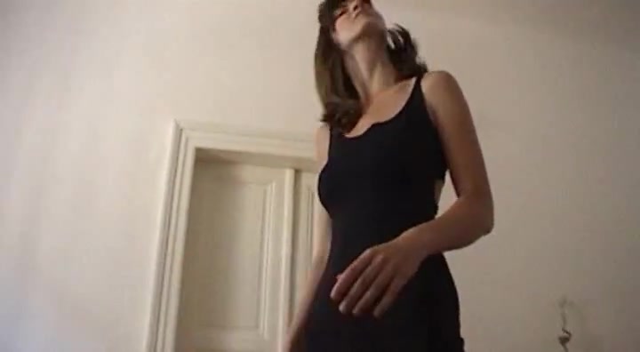 Real czech brunette does strip and lapdances