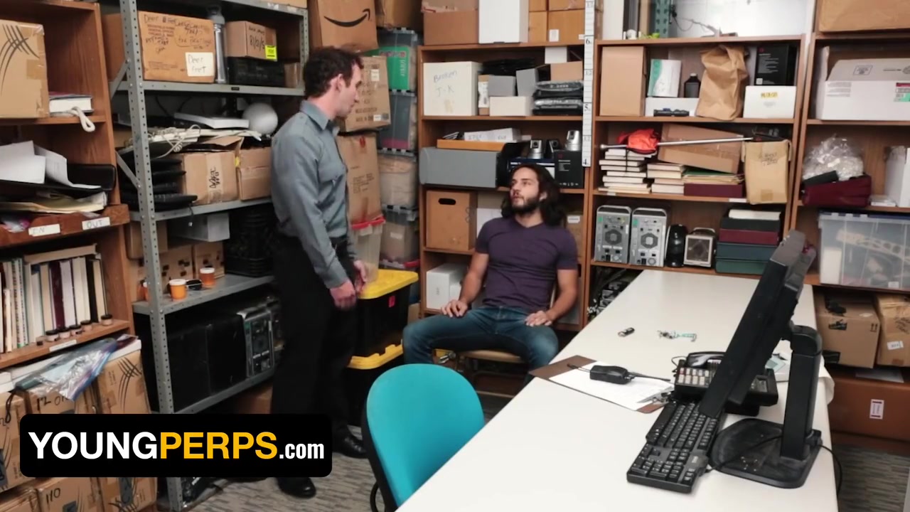 Security Guard Makes Hunk Thief Cum While He Drills Him On The Desk With Greg Mckeon