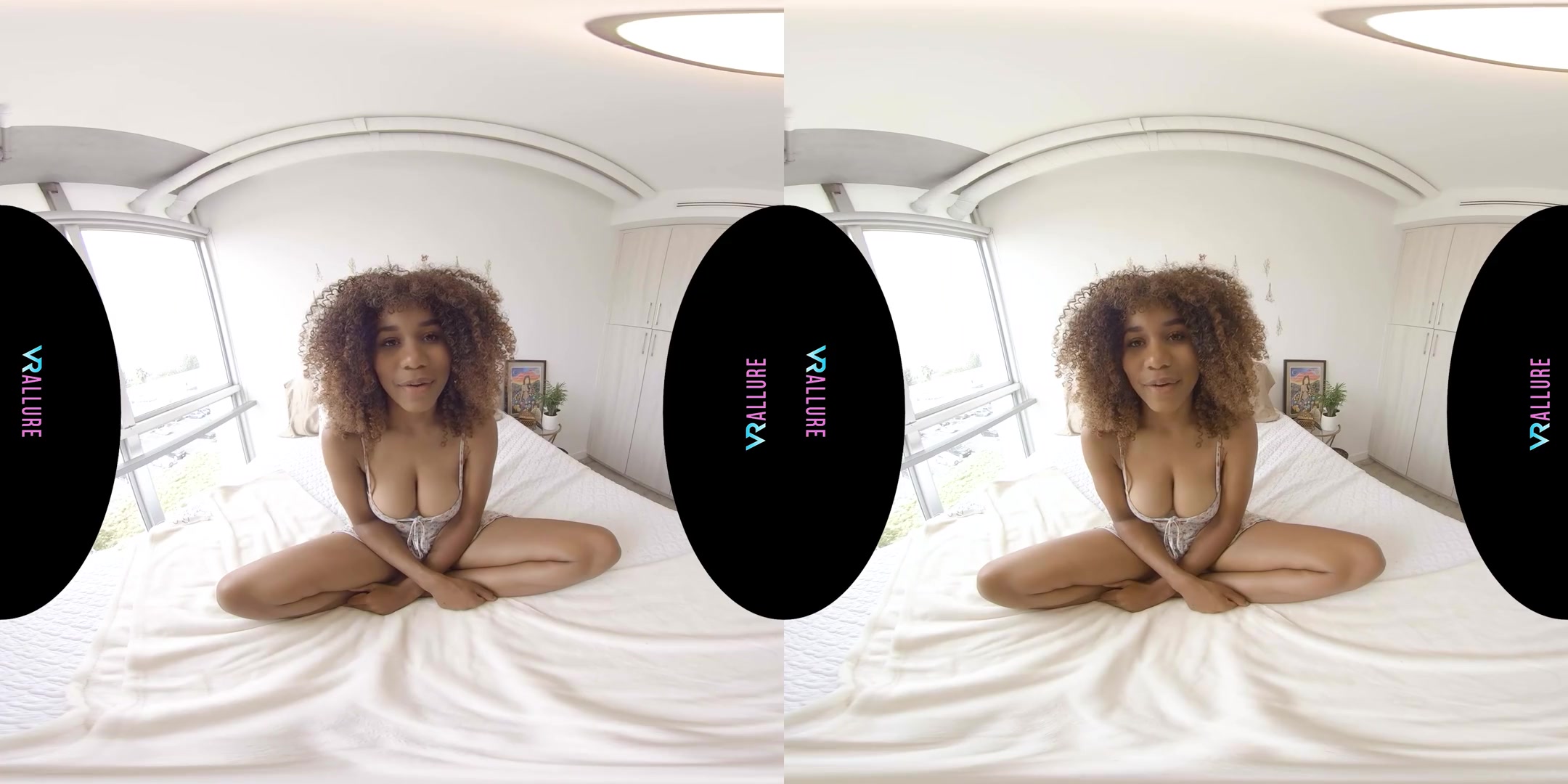 Come Hangout In My Bedroom! - Ebony Babe with Wild Hair Simulated Sex Solo