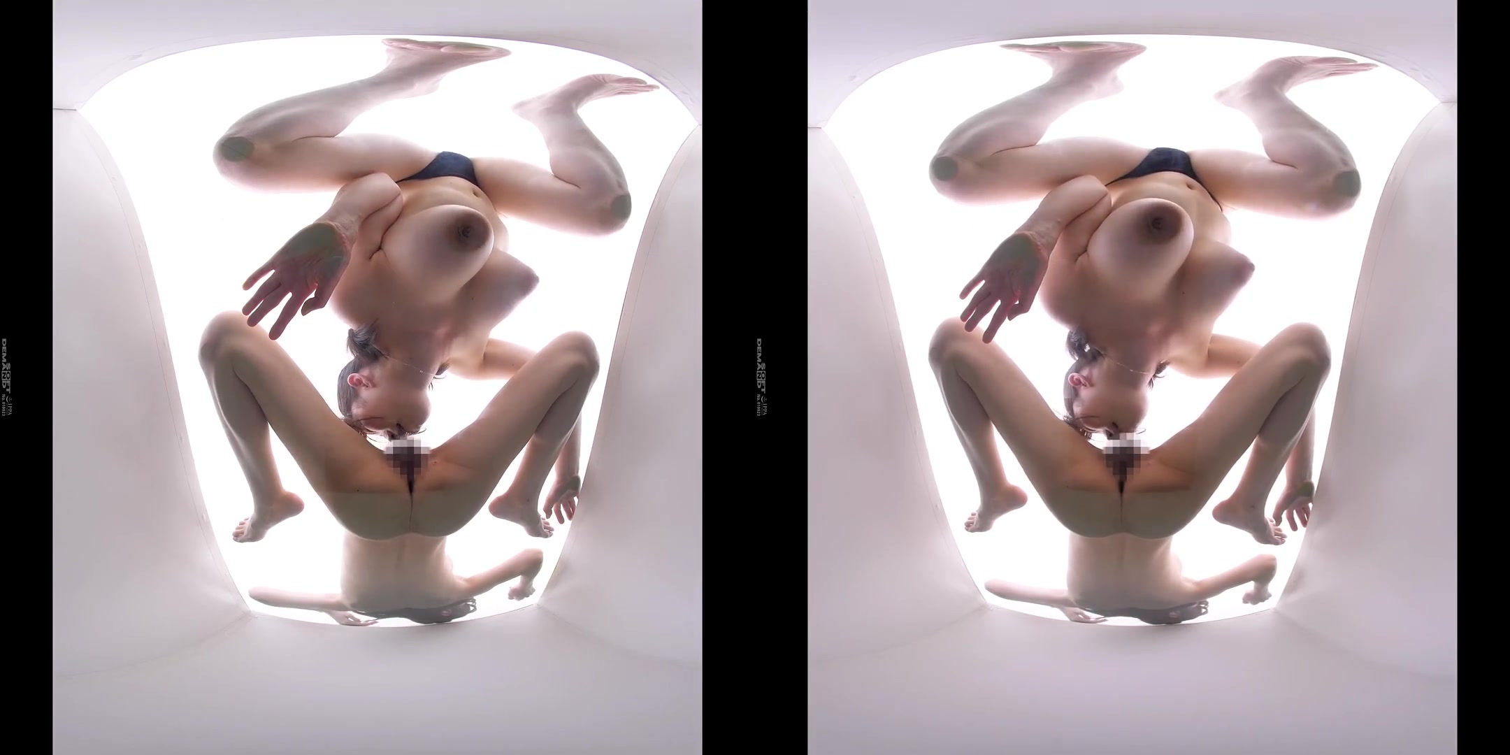Great Sight! Lesbians Seen from Below VR; Japanese Big Tit Lesbians Making out and Playing 3D Porn