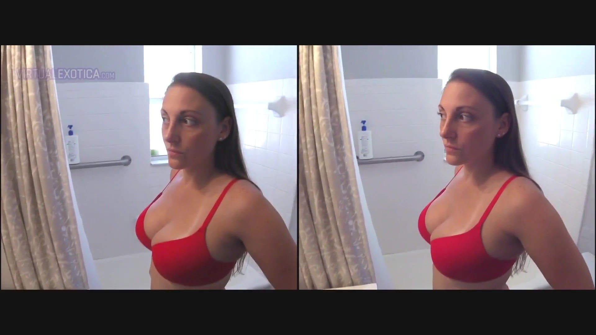 Stepsister Melanie Hicks Time-Rreeze Bathroom Feelup - Curvy Big Tits