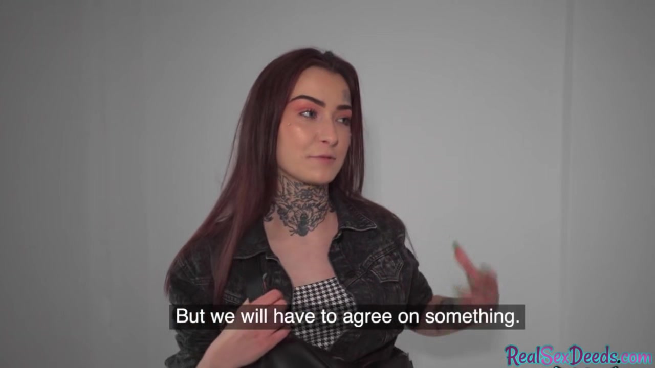 Redhead with tattoos and piercings receives doggystyle fuck