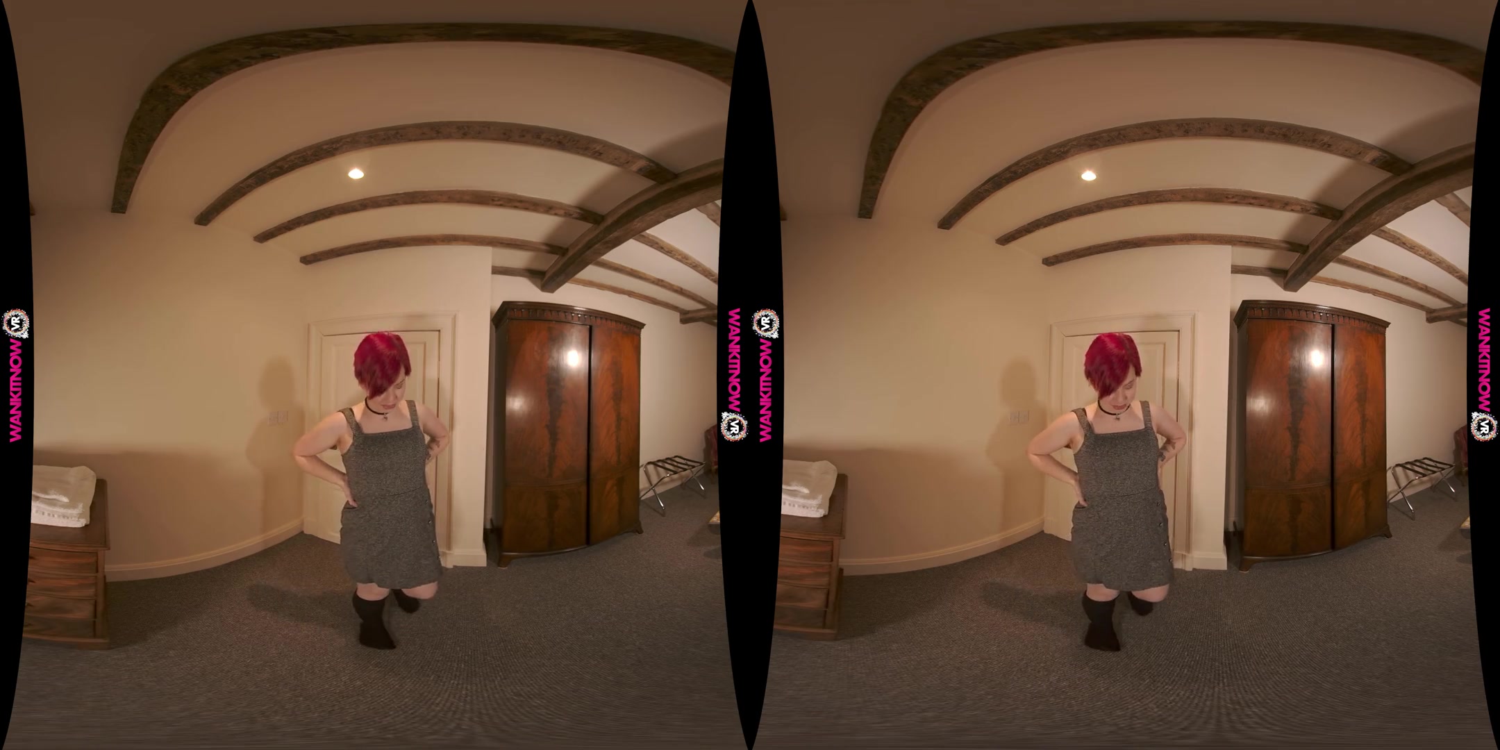 Play With Me - Redhead Amateur Solo VR Striptease
