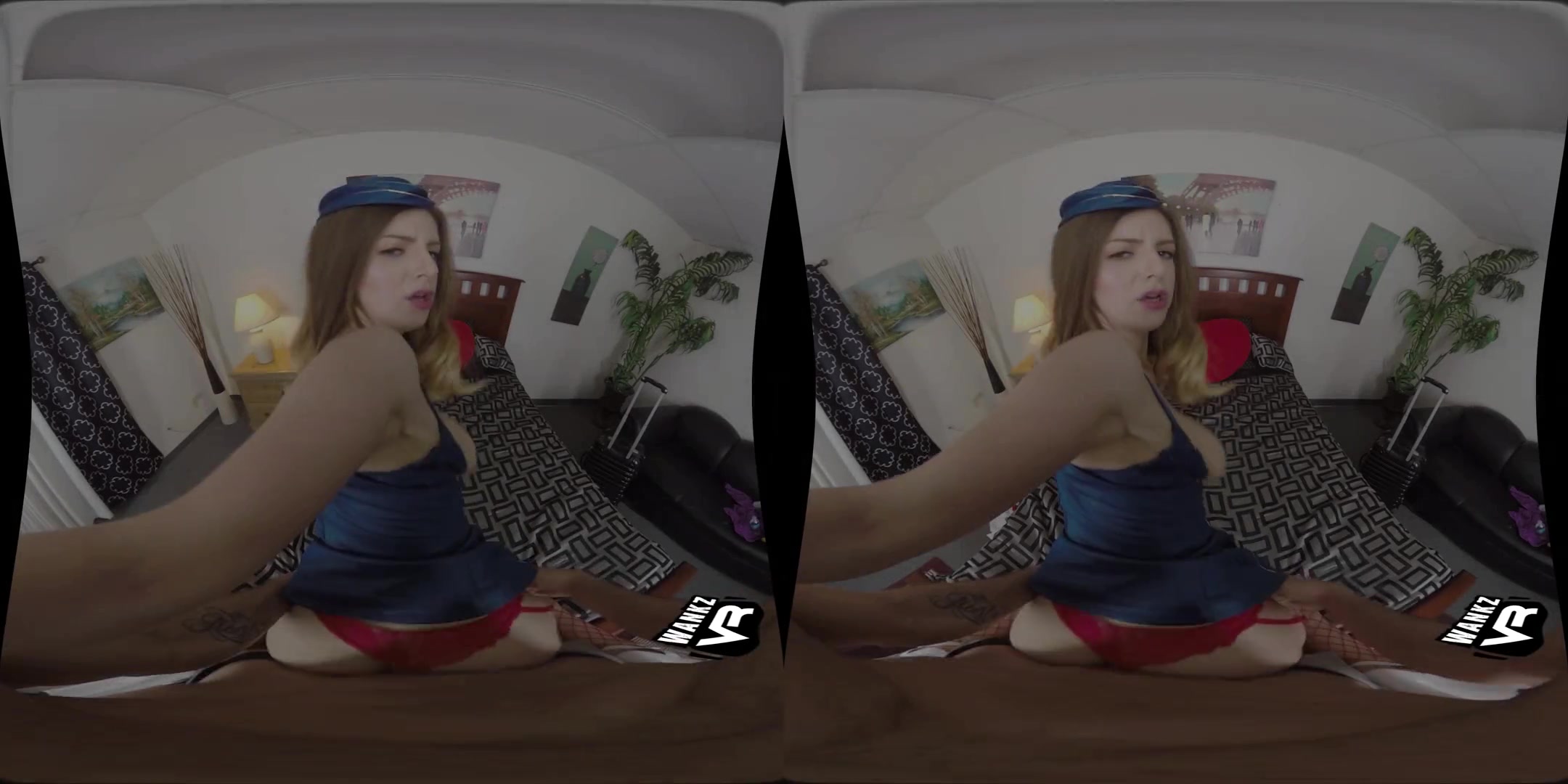 First Class Treatment - Big Tits Stewardess Fucking After Work
