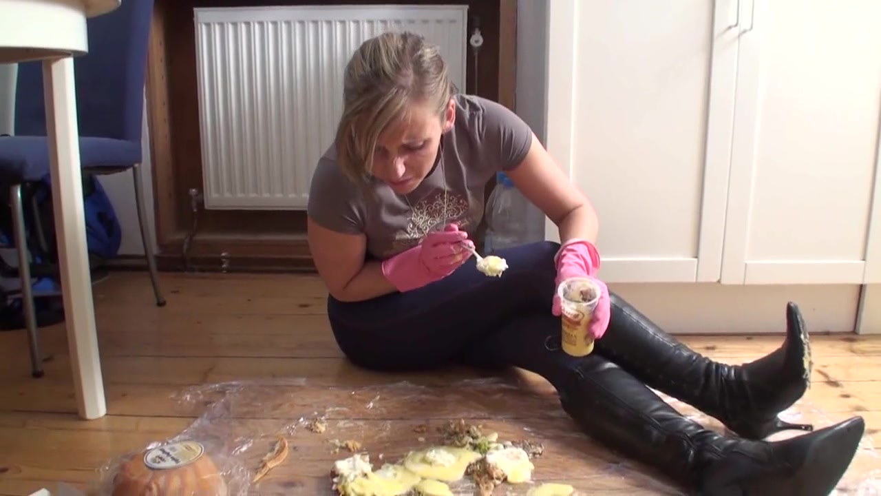 Playing with food and trampling it by Femdom Austria