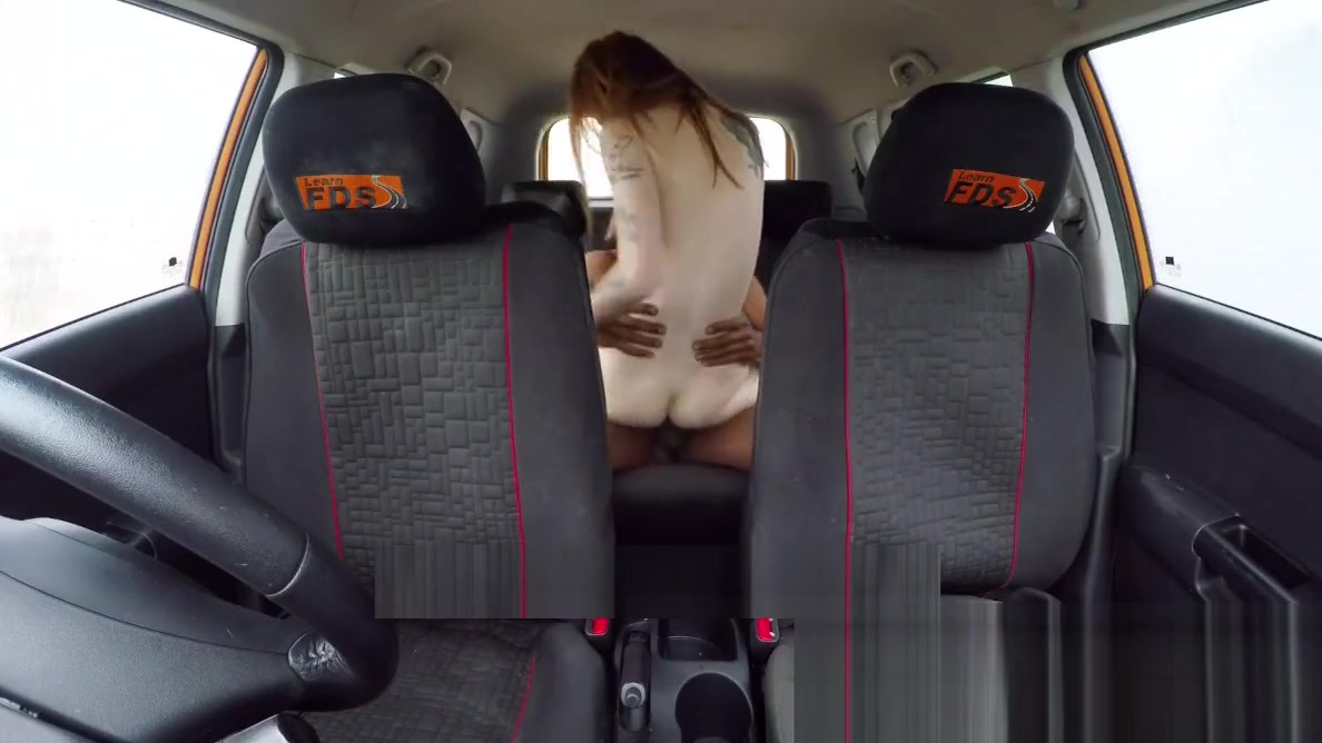 Fake Driving School Redhead horny minx quirts on mechanics