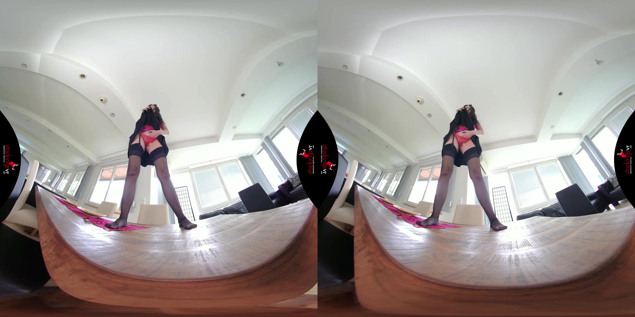 Wanna Look Up My Skirt?; Brunette Upskirt Masturbation