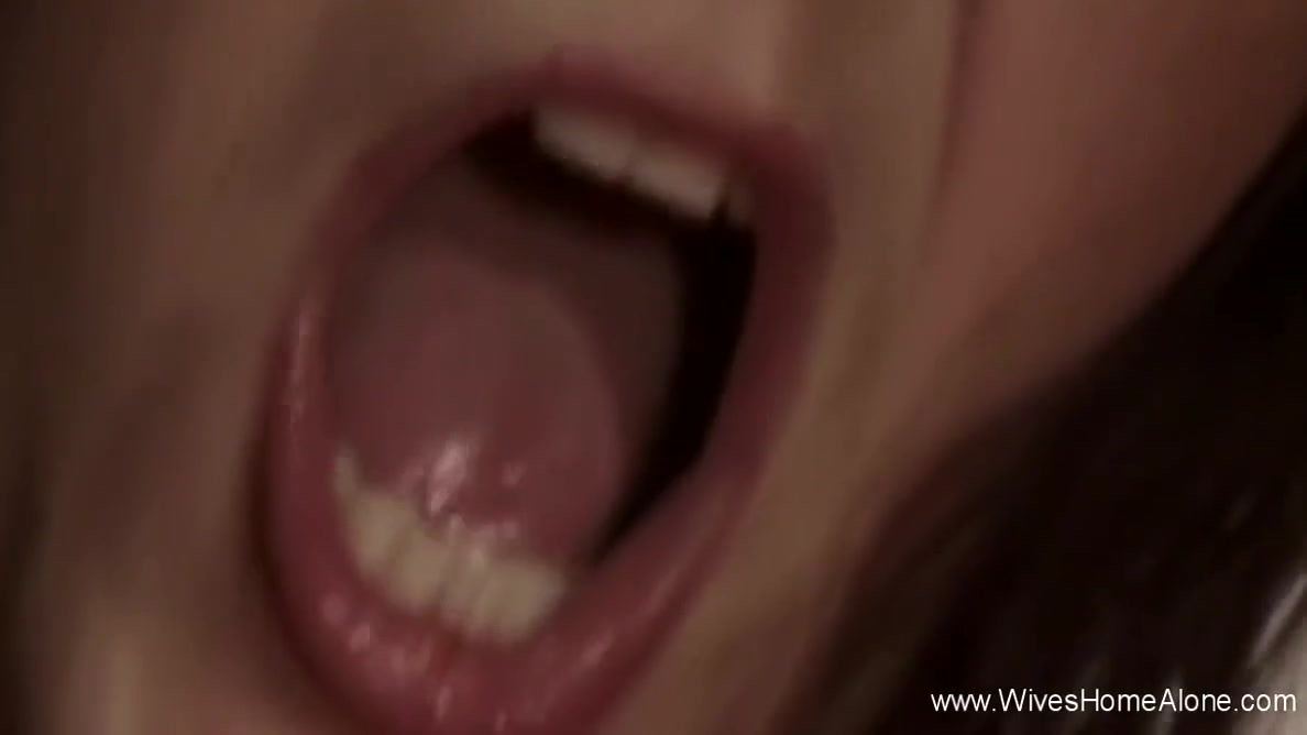 Happy Brunette Housewife Showing Off And Plays Pussy Alone
