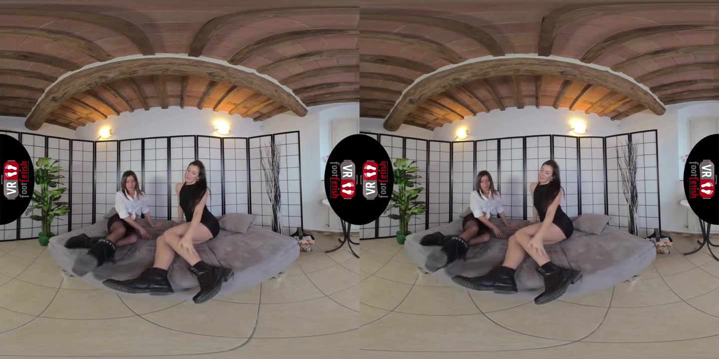 Deliciously Sexy Lilian And Katy Show Off Their Nylon-Clad Feet - VRFootFetish