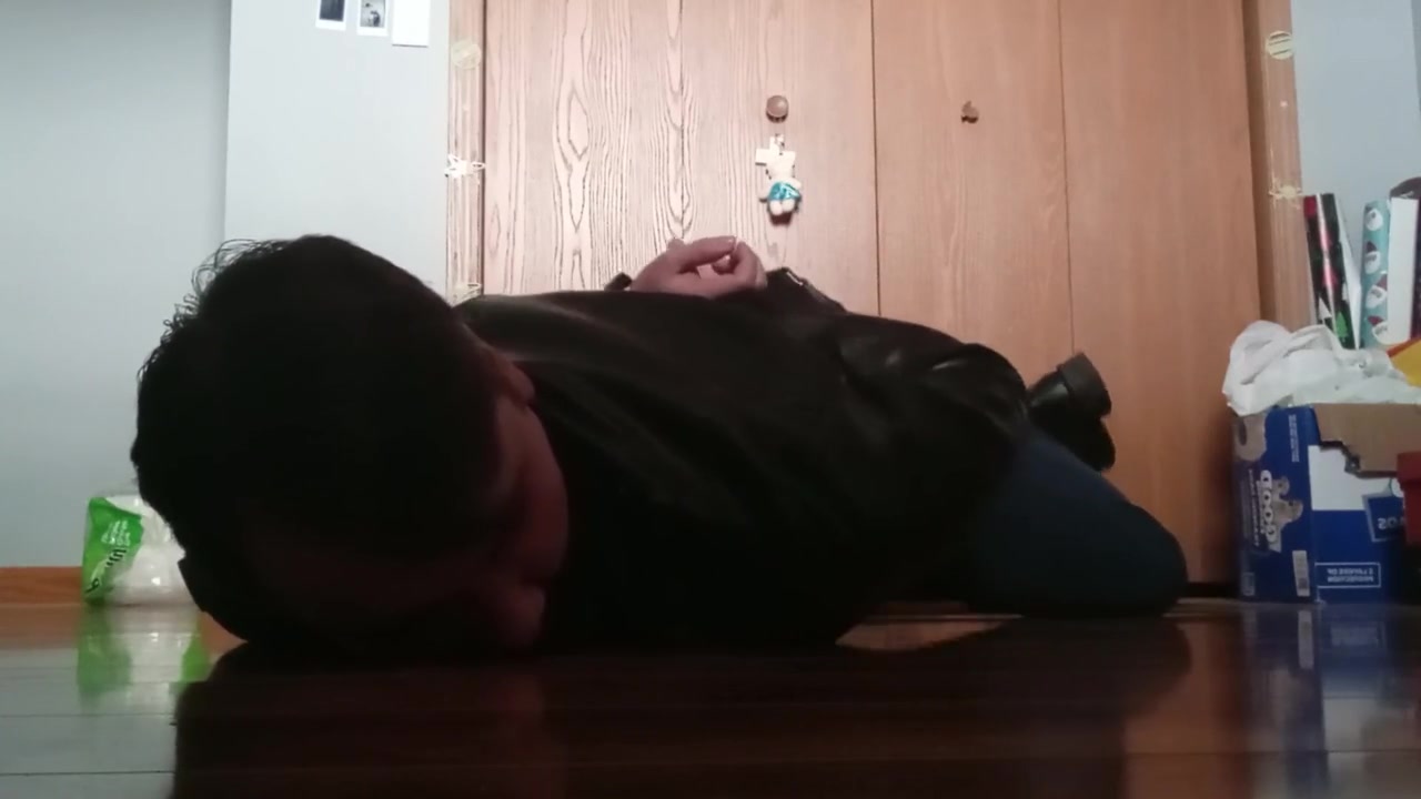 Ziptied, Whimpering And Cumming