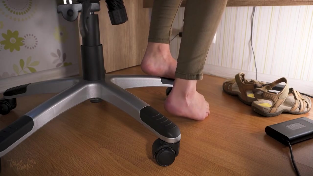 Worship My Sexy Feet In Worn Sandals Under Table