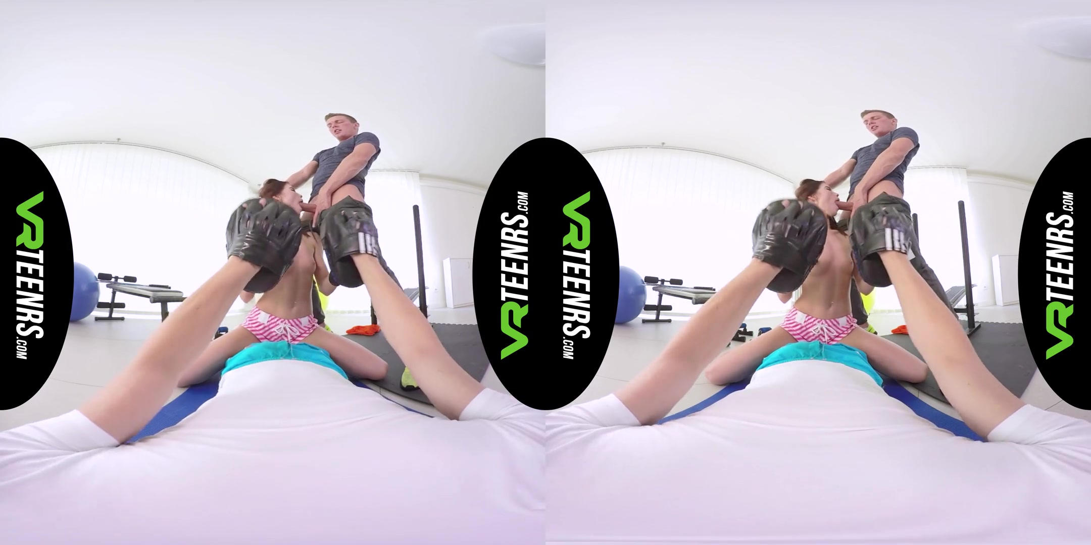 Lavana Lou in VR Fitness Babe Fucked By 2 Dudes - VRTeenrs