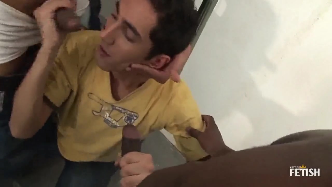White Gay Gets Destroyed In Dirty Gangbang After Sucking Huge Black Cocks