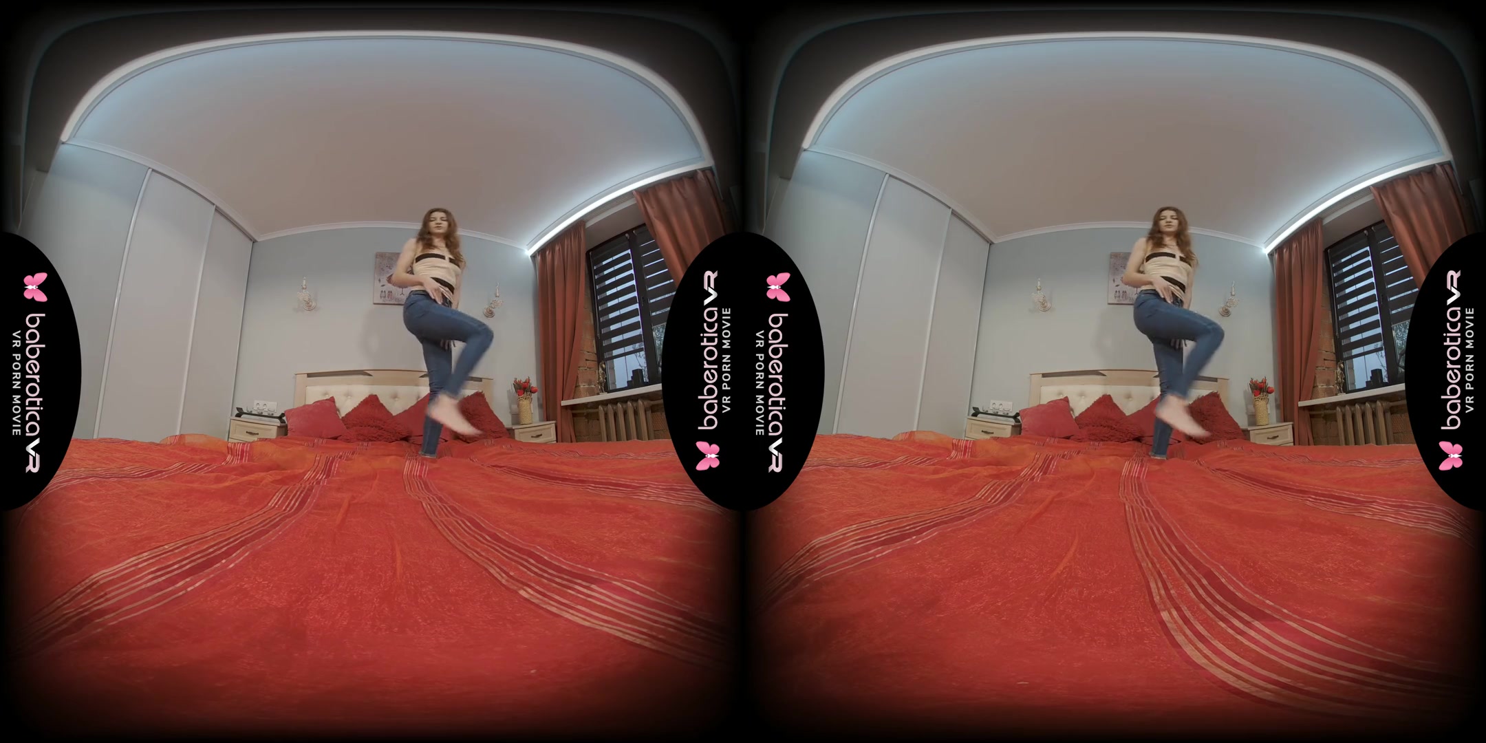 Atisha Unzips Geans And Plays With A Toy In Her Pussy - Redhead teen 18+ Amateur Solo VR