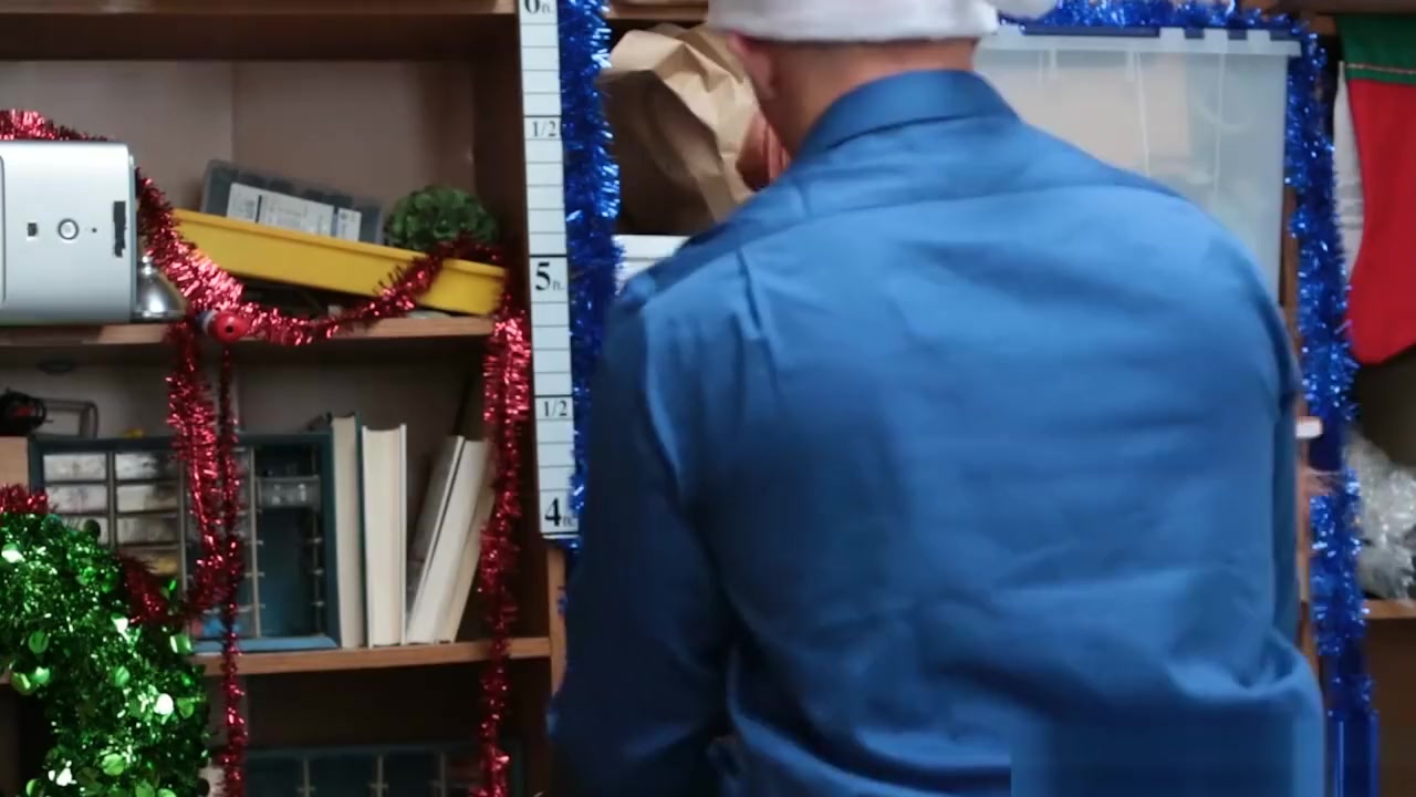 Redhead teen 18+ shop thief caught and fucked by security