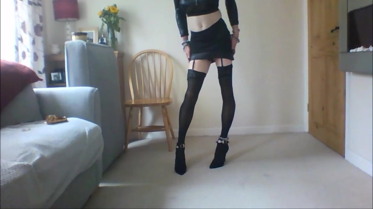 Sexy Blonde In Short Skirt
