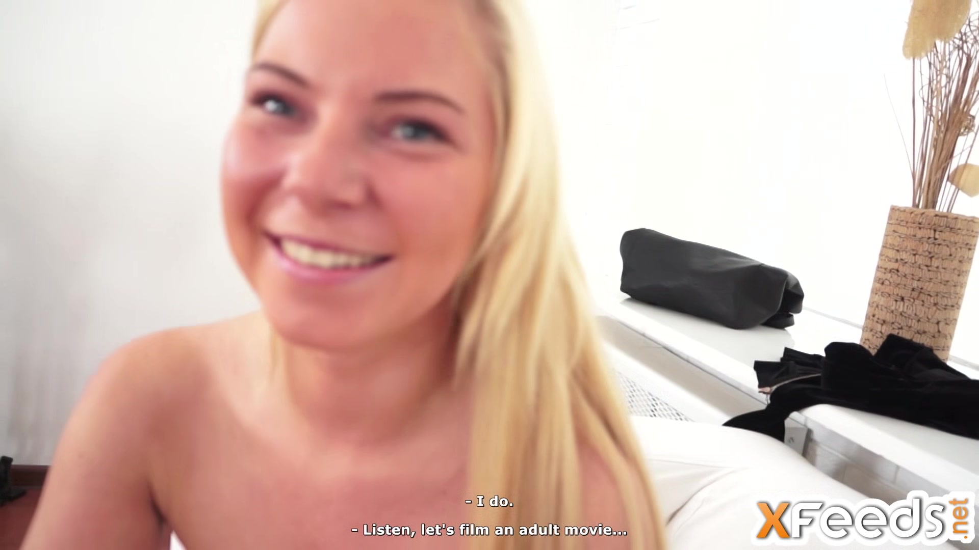 Long-haired blonde's pussy becomes the Russian agent's prey