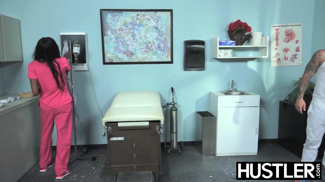 Latina nurse Sadie Santana gets both holes stretched hard