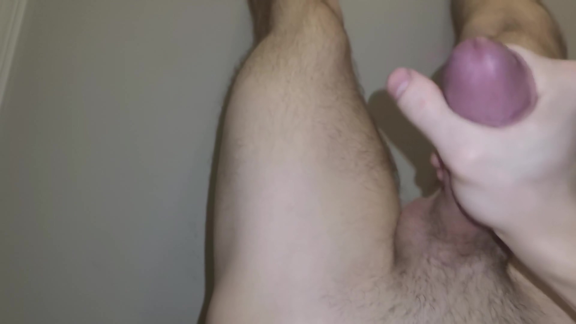 Upclose Hot Male Moaning And Stroking My Cock. I Put My Feet On The Wall And Orgasm!