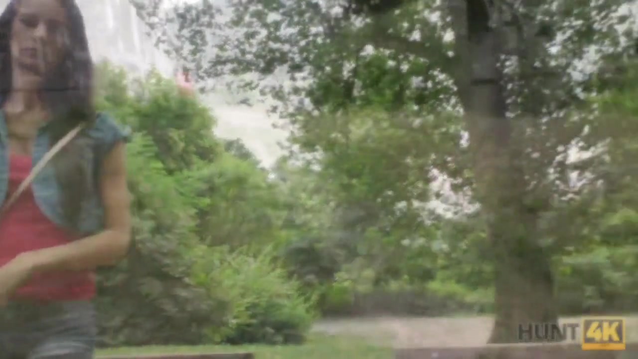 HUNT4K. Pleased cuckold watches girlfriend's outdoor sex with guy