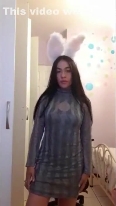 Cute teenage girl trying to show off her body in tight dress - teen 18+ strip