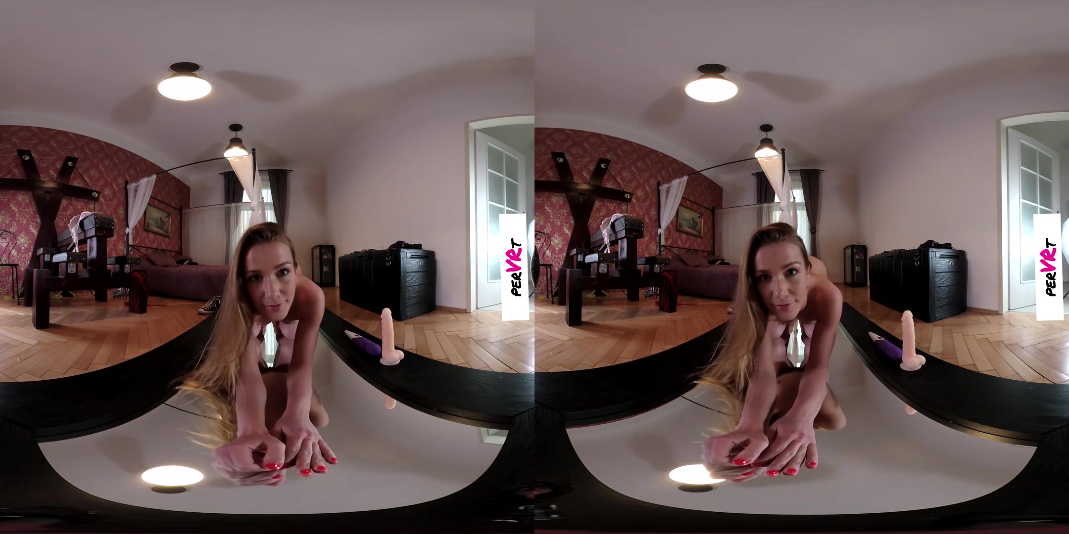 Alexis Crystal In The Kinky Flat - Ep. 1: The Mirror - Redhead Pornstar Toying Shaved Pussy