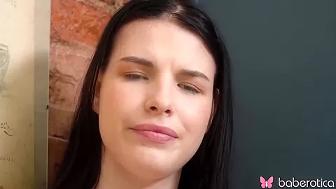 Solo Brunette Girl Cherry Plays With Shaved Wet Pussy In 4k
