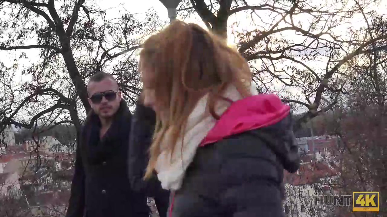 HUNT4K. Angry boy watches slutty GF cheating on him with stranger