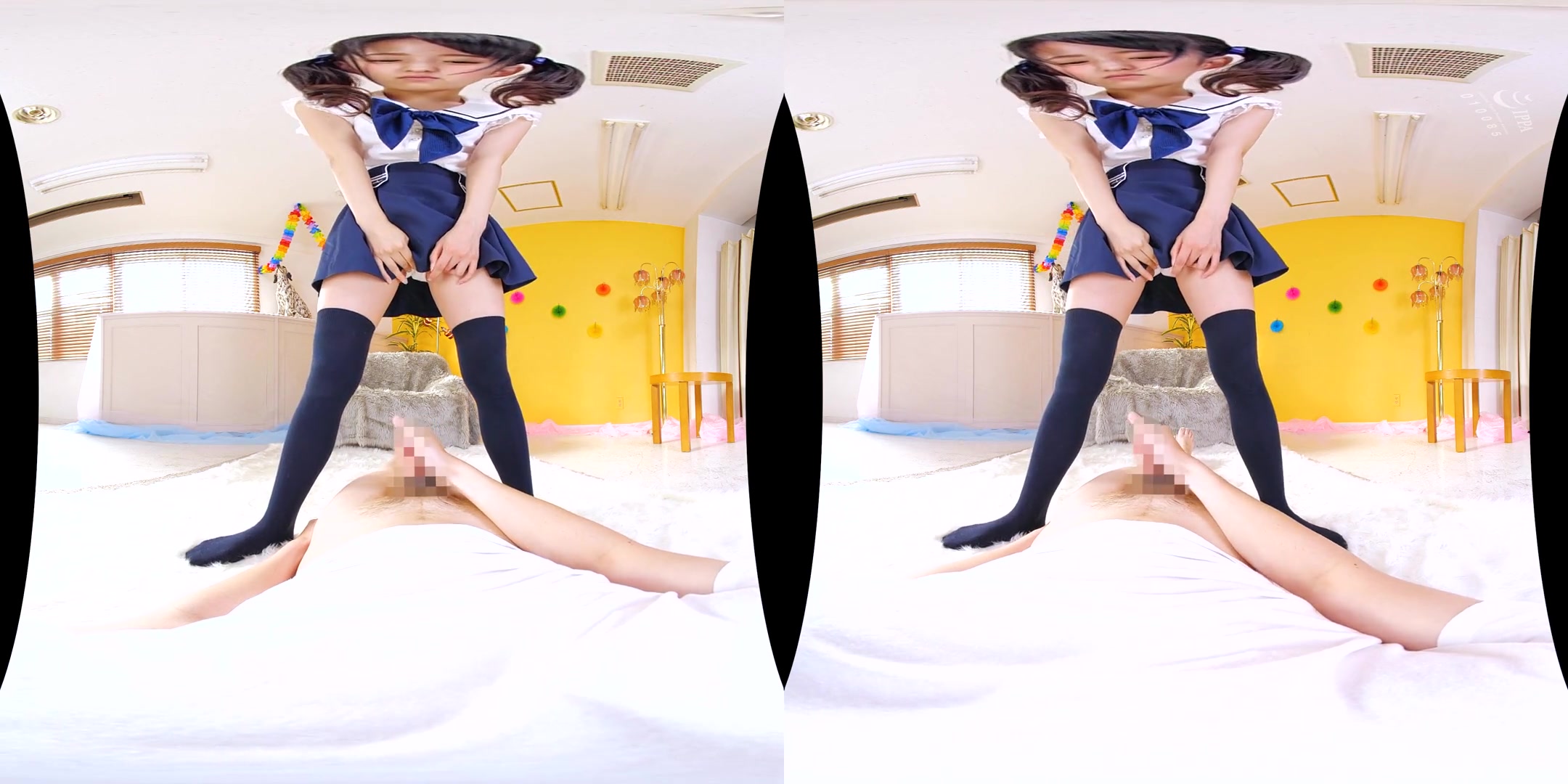 Fake twin-Tail Knee-High Panty Creampie Fuck 3 - Asian Creampie