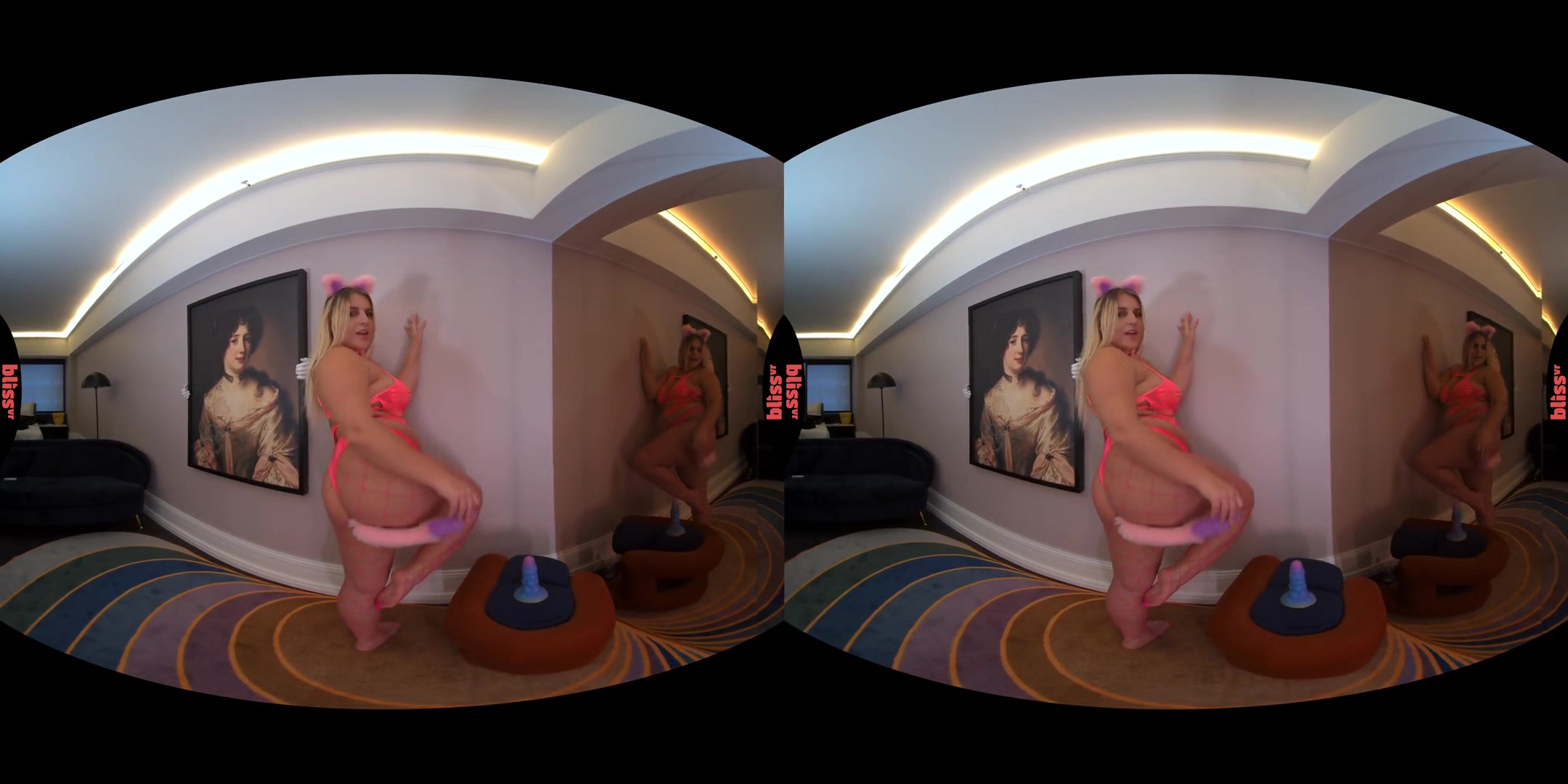 Cosplay Bbw Plays With Anal Cat Tail & Fucks Huge Dildo