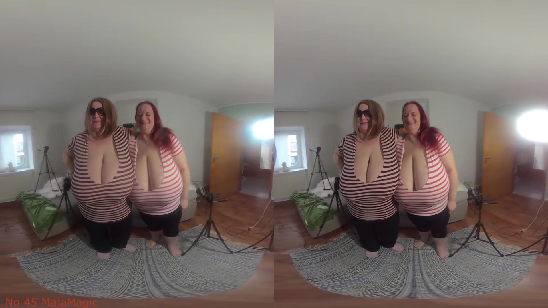 The Tittyfuck Competition: Maja versus Sunniva Round 2 - Who Will Win?; Huge Tits BBW Titfuck POV