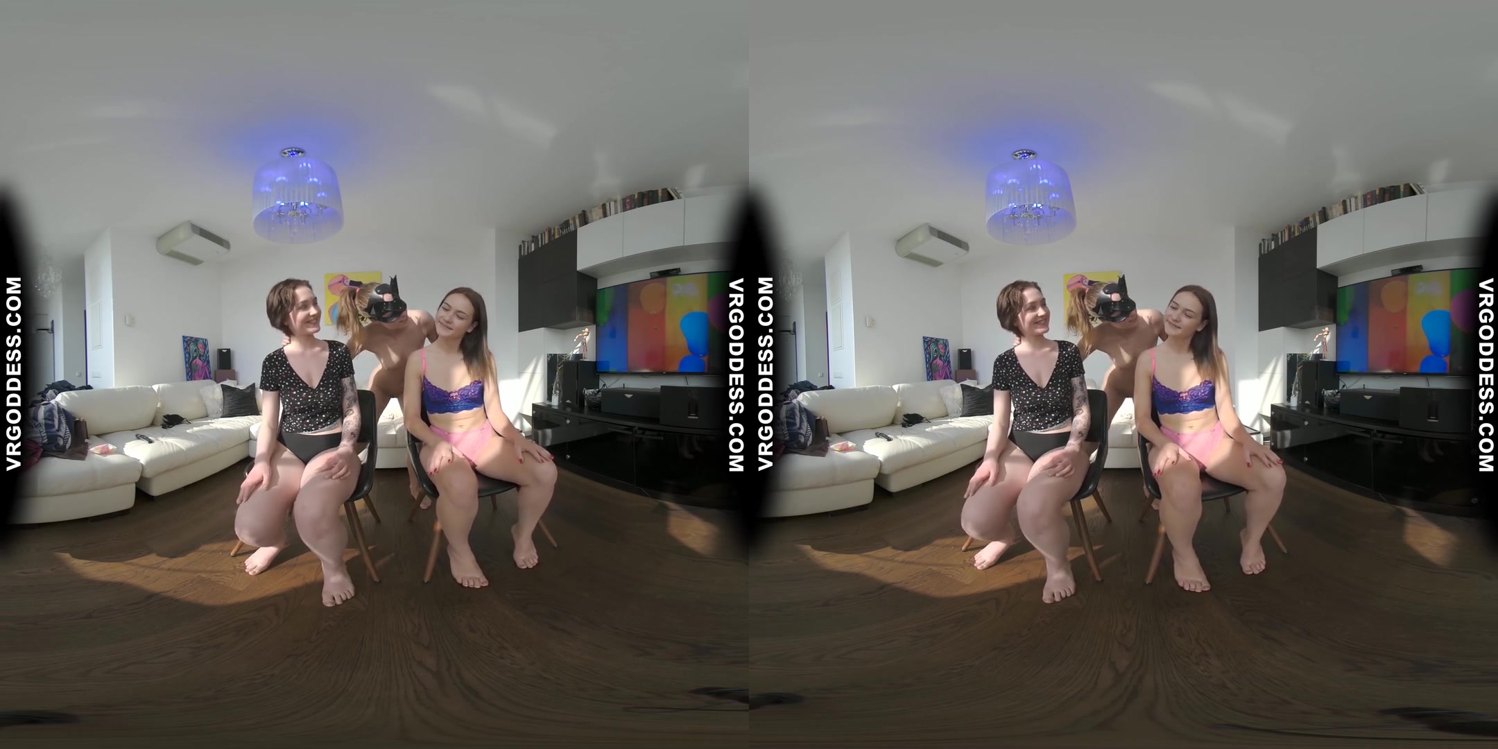 Triple Model Sexy Striptease Lap Dance Matty Sammy And Miss Pussycat
