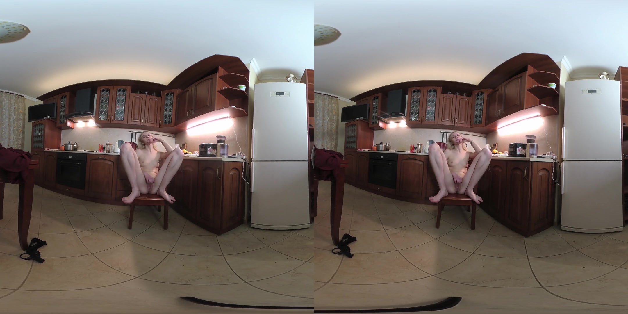 Luisa Gives You A Sexy Strip And Solo - Blonde Amateur in the Kitchen Solo
