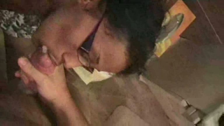 Hot cum drips out of her mouth